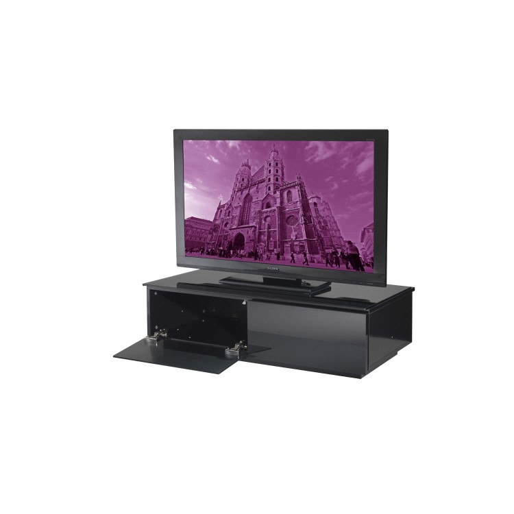 GRADE A1 - As new but box opened - UK-CF Vienna Gloss Black TV Cabinet - Up to 42 Inch