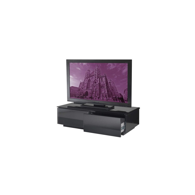 GRADE A1 - As new but box opened - UK-CF Vienna Gloss Black TV Cabinet - Up to 42 Inch