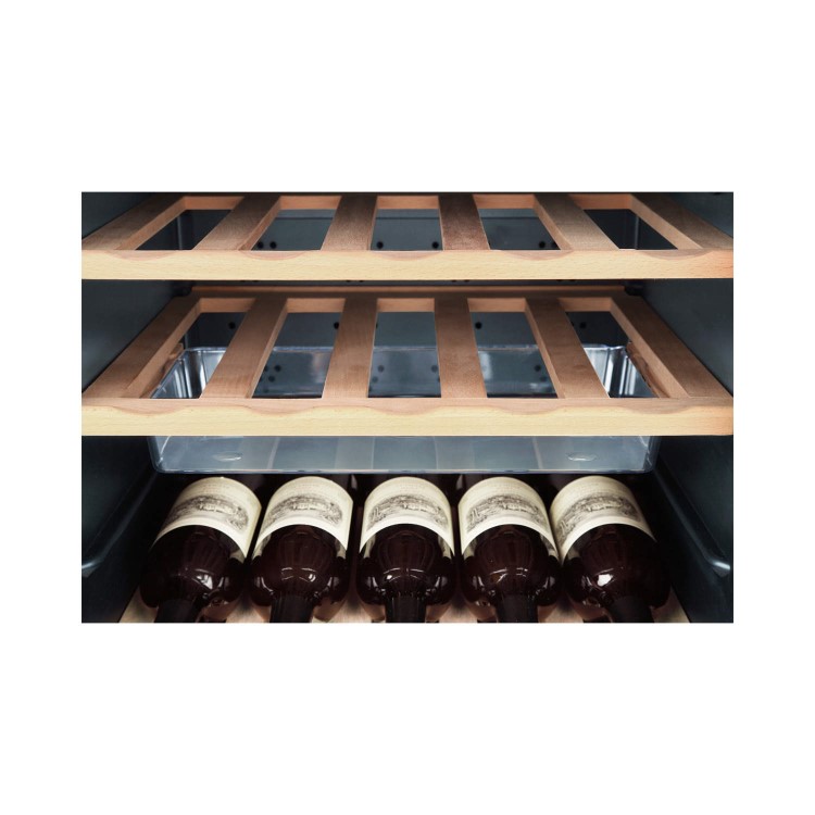 GRADE A1 - As new but box opened - Haier WS49GDB 49 Bottle Dual Zone Wine Cooler Black