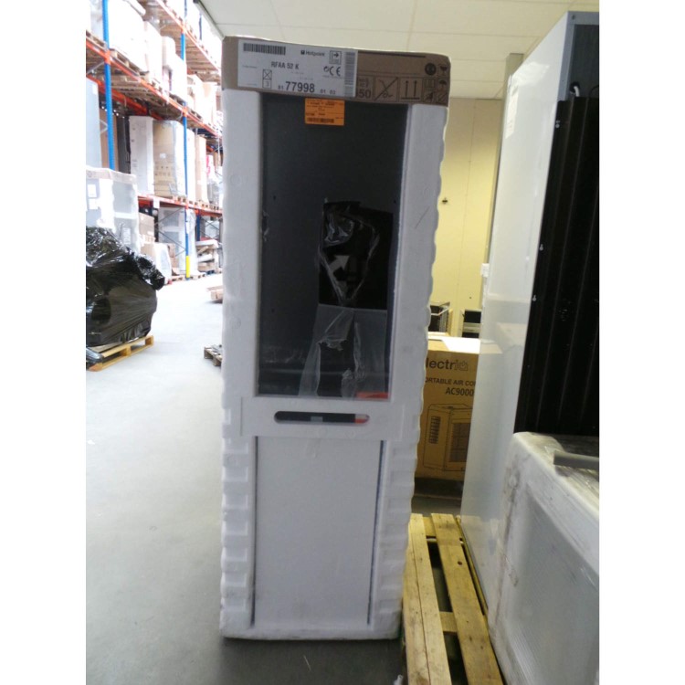 GRADE A3 - Heavy cosmetic damage - Hotpoint RFAA52K Ice Diamond Freestanding Fridge Freezer Shiny Black