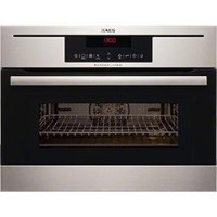 GRADE A2 - Light cosmetic damage - AEG KM8403021M Compact Height Built-in Combination Microwave Oven - Antifingerprint Stainless Steel