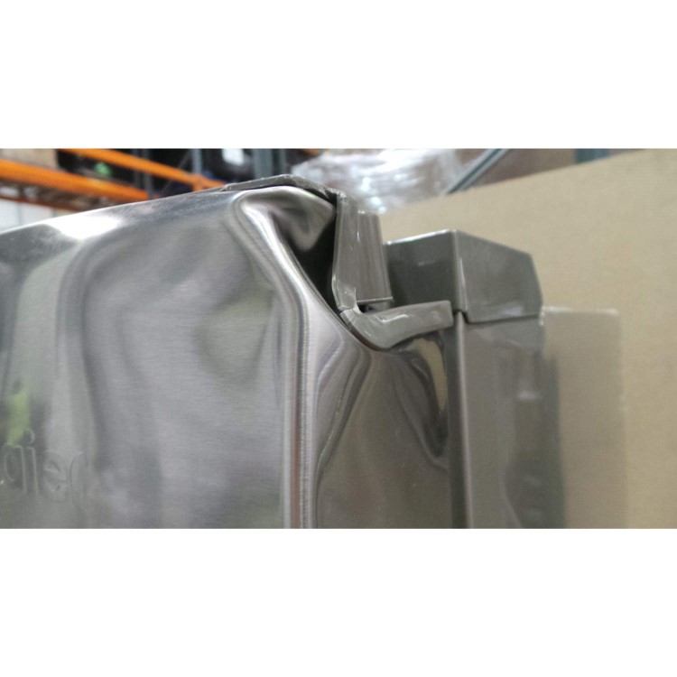 GRADE A3  - Haier HB25FWSSAAA 689L 1m Wide Frost Free American-style 4-door Fridge Freezer Stainless