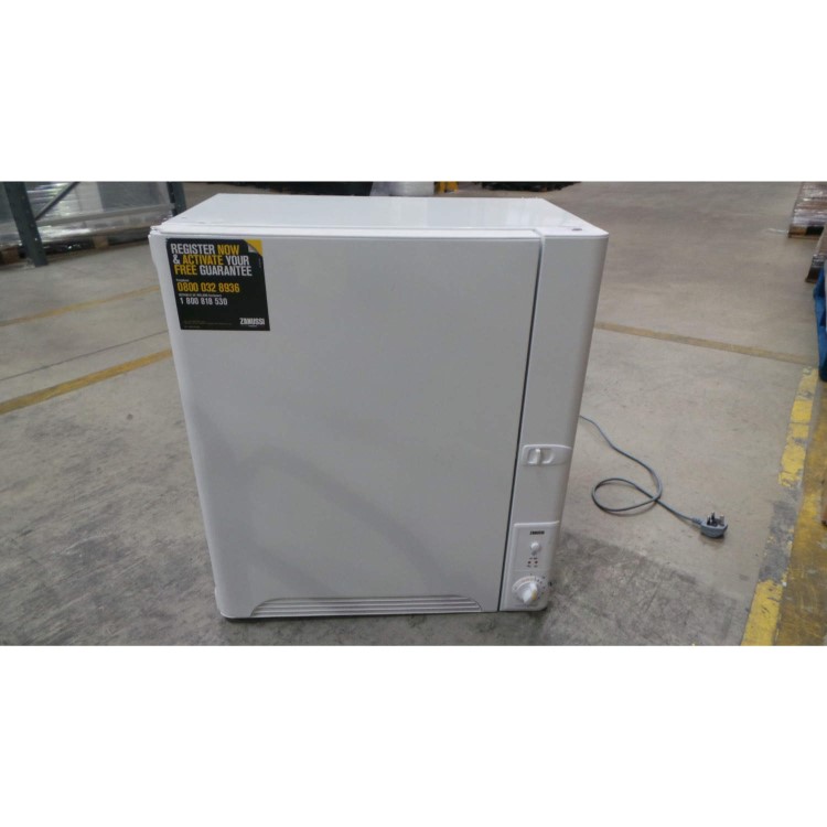 GRADE A3 - Heavy cosmetic damage - Zanussi TC180W Compact 3.4kg Condenser Tumble Dryer White