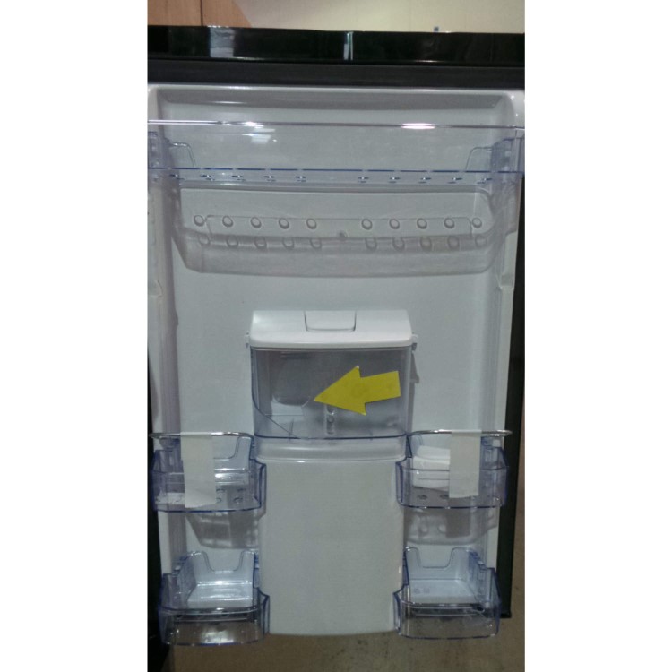 GRADE A3 - Heavy cosmetic damage - Beko CFD6914APB 60cm Family Sized Freestanding Fridge Freezer with Water Dispenser - Black