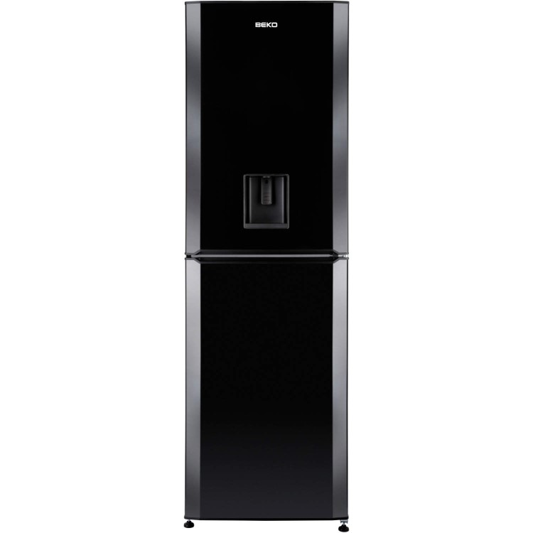GRADE A3 - Heavy cosmetic damage - Beko CFD6914APB 60cm Family Sized Freestanding Fridge Freezer with Water Dispenser - Black