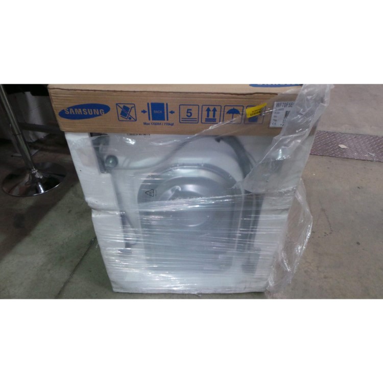 GRADE A2 - Light cosmetic damage - Samsung WF70F5E0W4W EcoBubble 7kg 1400rpm Freestanding Washing Machine White