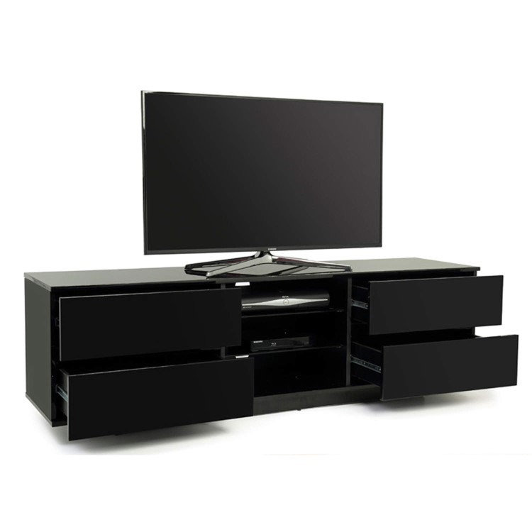 Ex Display - As new but box opened - MDA Designs Avitus TV Cabinet in Black High Gloss - up to 65 inch