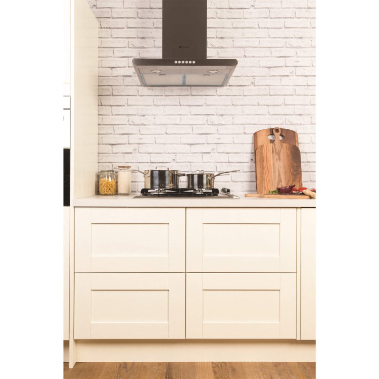 GRADE A2 - Light cosmetic damage - Hotpoint G640SX 60cm Wide 4 Burner Gas Hob With Flame Failure