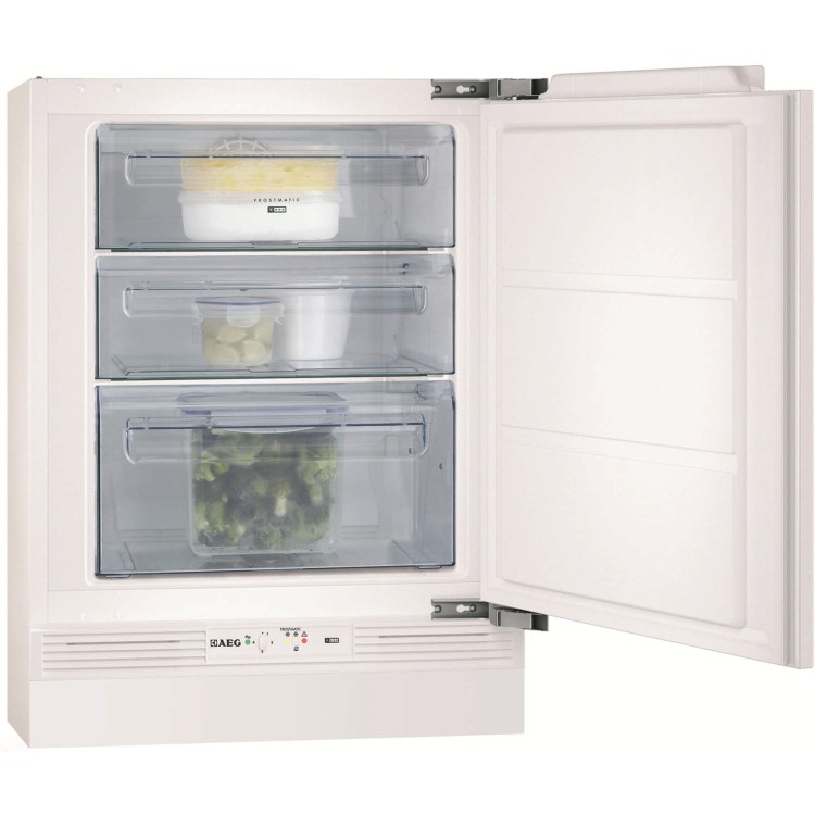 GRADE A2 - Light cosmetic damage - AEG AGN58210F0 Frost Free Integrated Under Counter Freezer