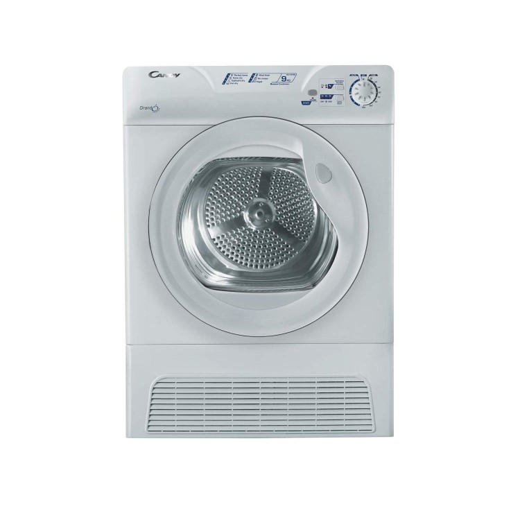 GRADE A3 - Heavy cosmetic damage - Candy GCC591NB-80 Grand'O 9kg Freestanding Condenser Sensor Dryer White