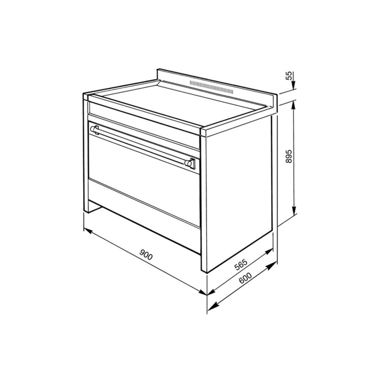 GRADE A1 - As new but box opened - Smeg A1-7 Opera 90cm Dual Fuel Range Cooker - Stainless Steel