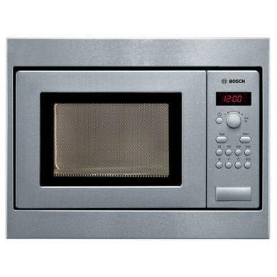 GRADE A1 - As new but box opened - Bosch HMT75M551B 800W 17L Built-in Microwave Oven For 50cm Wide Cabinet Brushed Steel