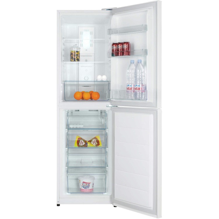 GRADE A3 - Heavy cosmetic damage - Daewoo RN305NS 55cm Wide Freestanding Frost Free Fridge Freezer Silver