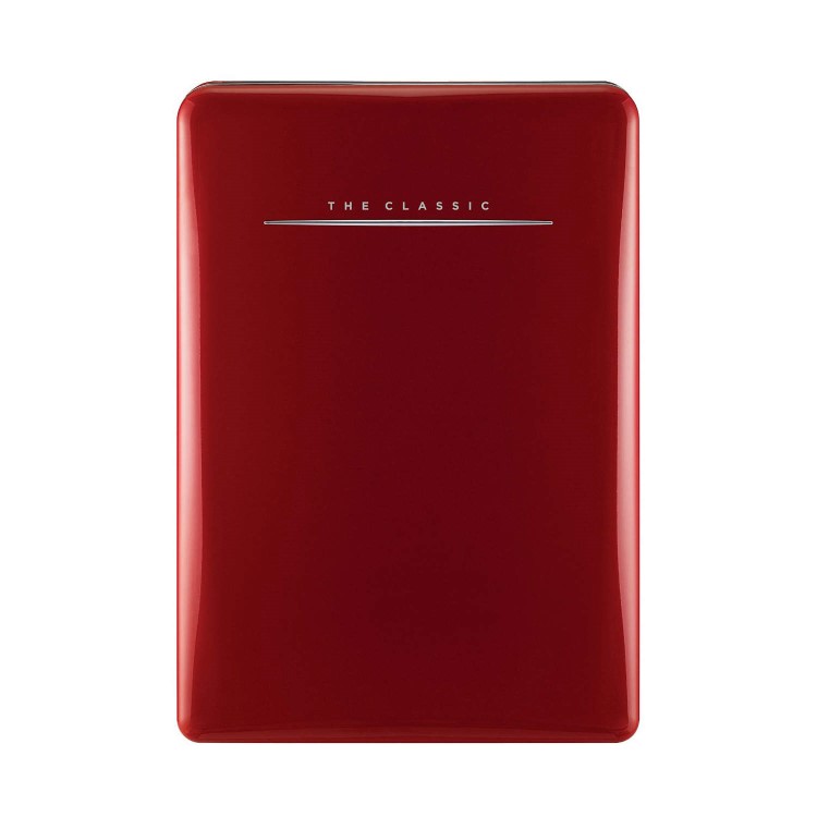 GRADE A2 - Light cosmetic damage - Daewoo FR080RR Retro Style Fridge Red
