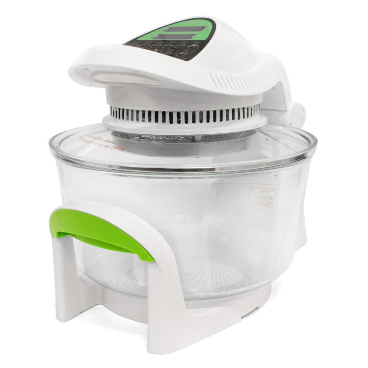 GRADE A1 - As new but box opened - GRADE A2 - Light cosmetic damage - ElectriQ 17 Litre Hinged Digital Premium Halogen Oven + Full Accessories pack - HOV17D
