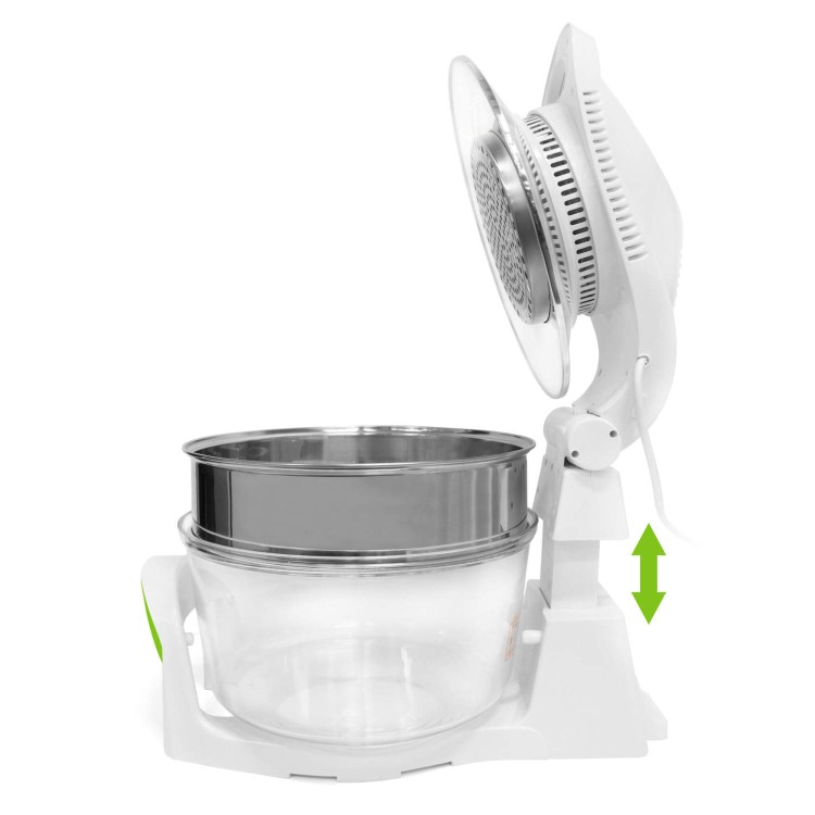 GRADE A1 - As new but box opened - GRADE A2 - Light cosmetic damage - ElectriQ 17 Litre Hinged Digital Premium Halogen Oven + Full Accessories pack - HOV17D