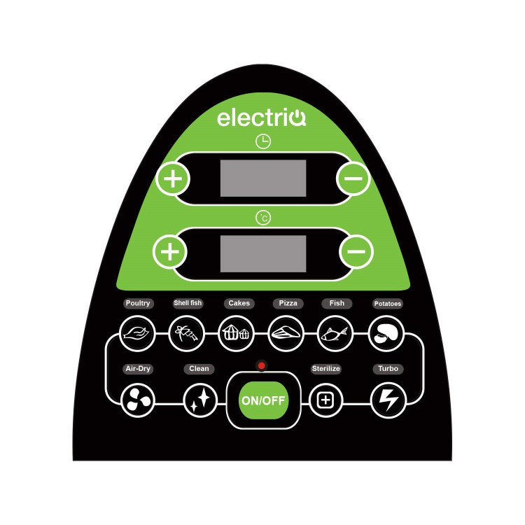 GRADE A1 - As new but box opened - GRADE A2 - Light cosmetic damage - ElectriQ 17 Litre Hinged Digital Premium Halogen Oven + Full Accessories pack - HOV17D