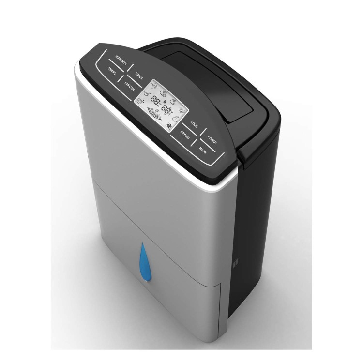 GRADE A1 - As new but box opened - ElectriQ 20L Low Energy Hitachi-powered  Antibacterial Dehumidifier for houses up to 5 bedrooms 