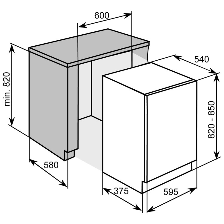GRADE A1 - As new but box opened - Baumatic Iberna BYDI630 12 Place Fully Integrated Dishwasher