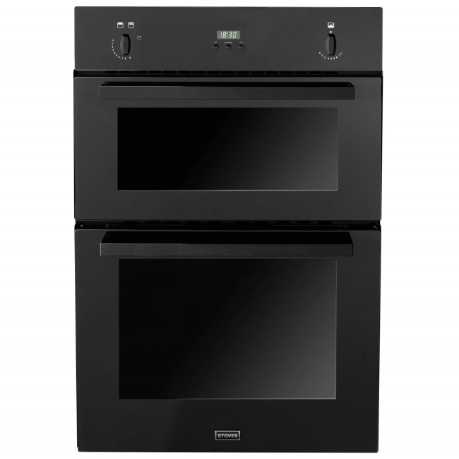 GRADE A1 - Stoves SGB900PS Gas Built In Double Oven in Black