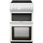 GRADE A1 - Hotpoint HAE51PS 50cm Wide Double Cavity Electric Cooker With Ceramic Hob White