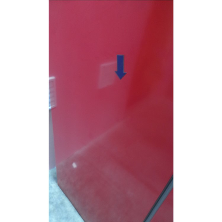 GRADE A3 - Britannia FF-MONTANA-R Montana American Fridge Freezer With Ice And Water Dispenser - Gloss Red