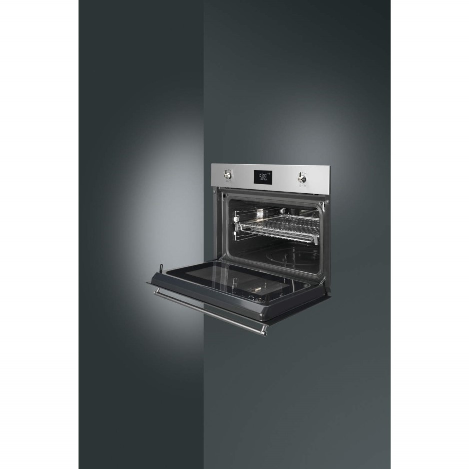 Smeg Classic 40L Integrated Compact Combination Microwave Oven Stainless Steel SF4390MCX