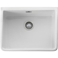 GRADE A1 - Leisure Sinks CBL595WH Rangemaster Belfast 1.0 Large Bowl Ceramic Sink White