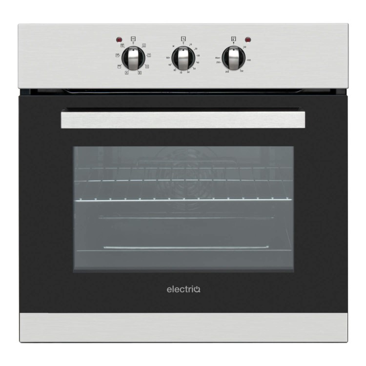 electriQ 60cm Electric Single Fan Built-in Oven Stainless Steel