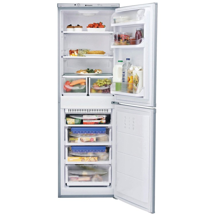 GRADE A2 - Hotpoint FFAA52S Ice Diamond Freestanding Fridge Freezer Silver