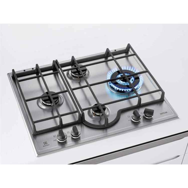 Electrolux EGH6343LXX 60cm Four Burner Gas Hob Stainless Steel