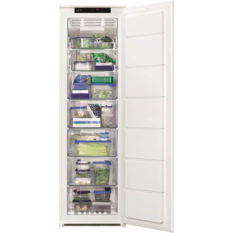 Zanussi ZBF22451SA 54cm Wide Frost Free Integrated Upright In-Column Freezer - White