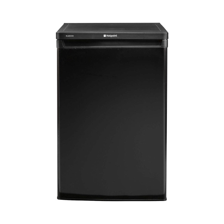 GRADE A2 - Hotpoint RLAAV22K1 55cm Freestanding Under Counter Fridge Shiny Black