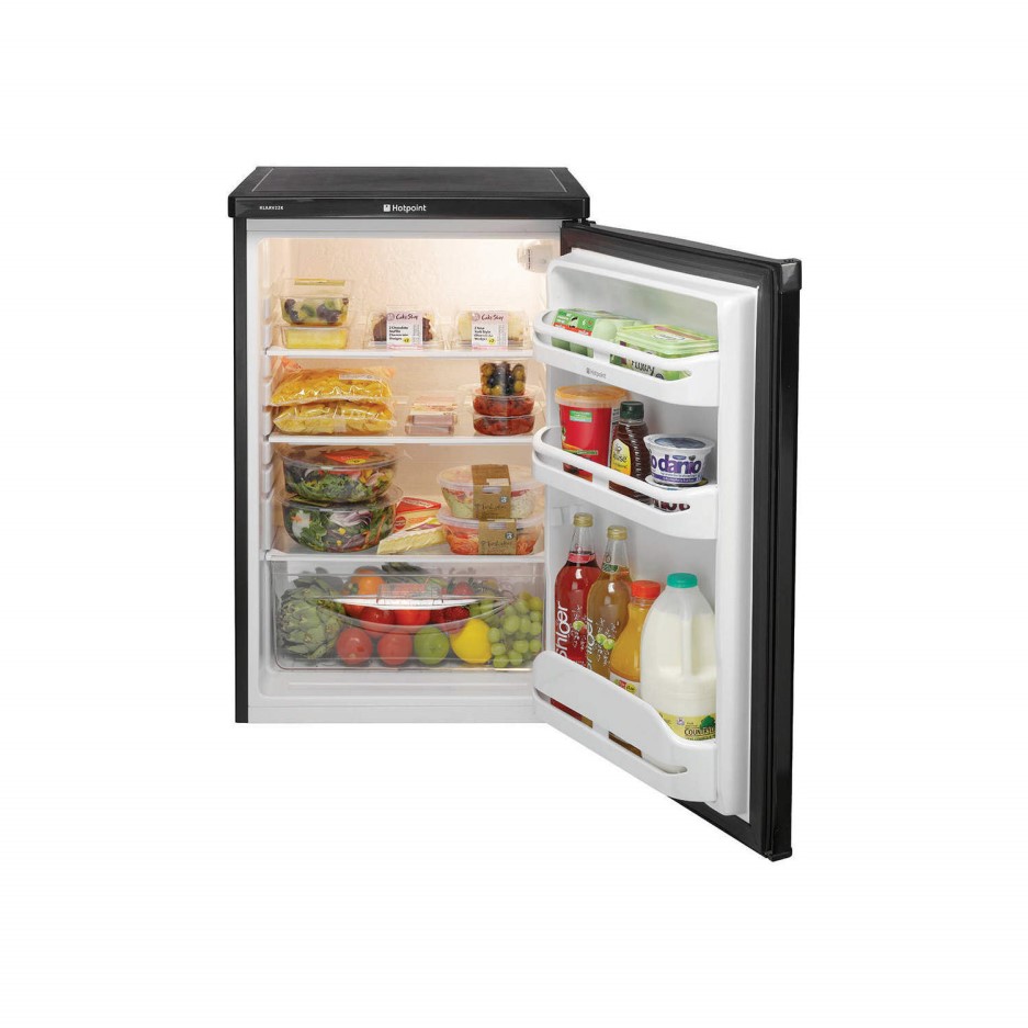 Hotpoint RLAAV22K1 55cm Wide Freestanding Under Counter Fridge Shiny