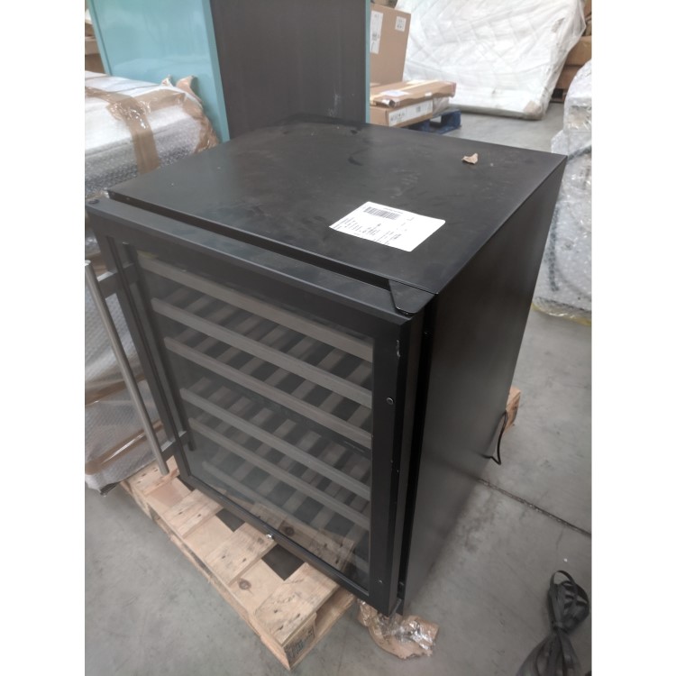 GRADE A2 - electriQ 60cm Wide 51 Bottle Dual Zone Wine Cooler - Black