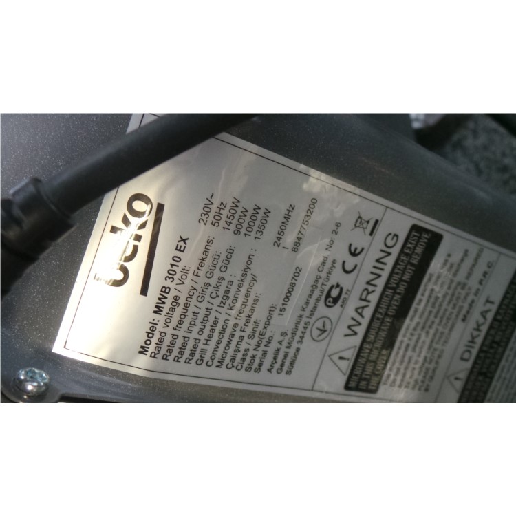 GRADE A2 - Beko MWB3010EX Built-In Combination Microwave Oven - Stainless Steel