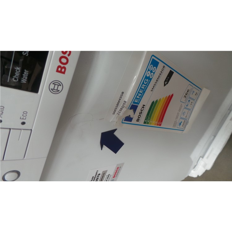 GRADE A2 - Bosch SMS58M42GB Serie 6 ActiveWater 14 Place Freestanding Dishwasher White With Cutlery Tray