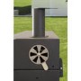 Refurbished electriQ Charcoal American Grill BBQ with Chimney Smoker Function and Free Accessory Pack Includes BBQ Cover and Utensil Set
