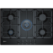 Refurbished Neff N70 T27DS59S0 75cm 5 Burner Gas Hob Black With Cast Iron Pan Stands