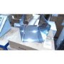 GRADE A2 - CDA EVG6SS Designer Angled 60cm Chimney Cooker Hood Stainless Steel And Clear Glass