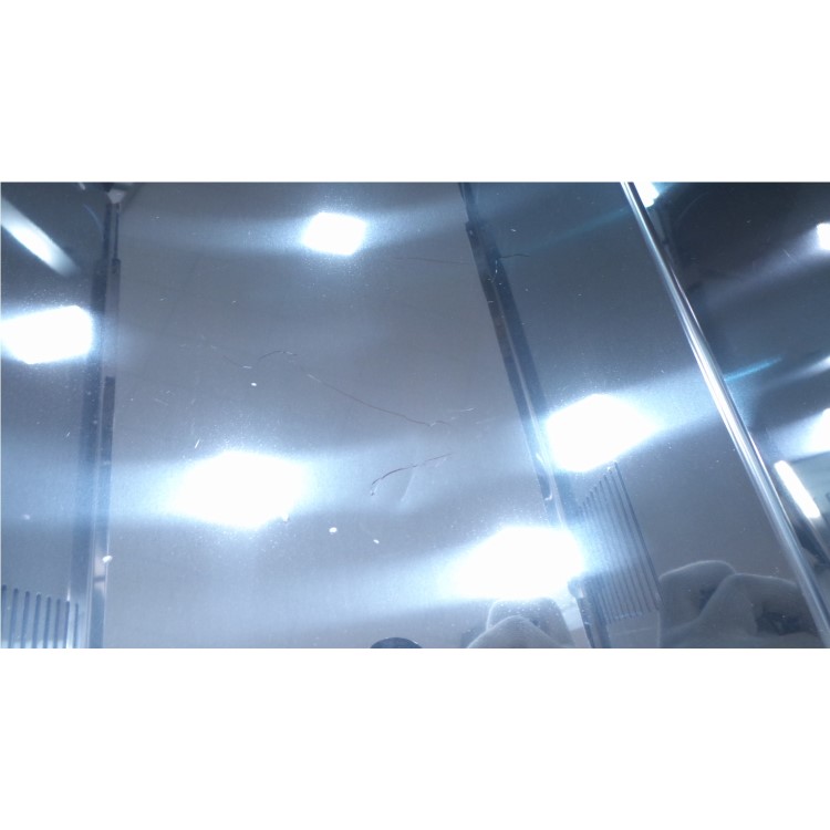 GRADE A2 - CDA EVG6SS Designer Angled 60cm Chimney Cooker Hood Stainless Steel And Clear Glass