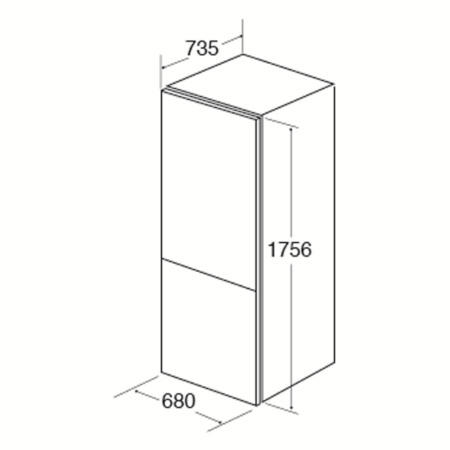 GRADE A3 - CDA FF770SS Freestanding Fridge Freezer Stainless Steel