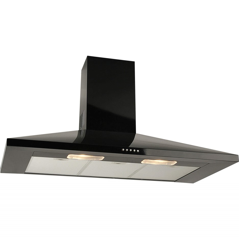LEISURE H101PK 100cm Chimney Cooker Hood Black Appliances Direct
