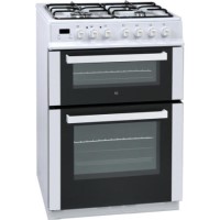 GRADE A2 - iQ 60cm Double Oven Dual Fuel Cooker - White