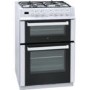 GRADE A2 - iQ 60cm Double Oven Dual Fuel Cooker - White