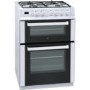 GRADE A2 - electriQ 60cm Dual Fuel Cooker with Double Oven in White