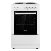 electriQ 50cm Electric Single Cooker With Solid Hotplate - White
