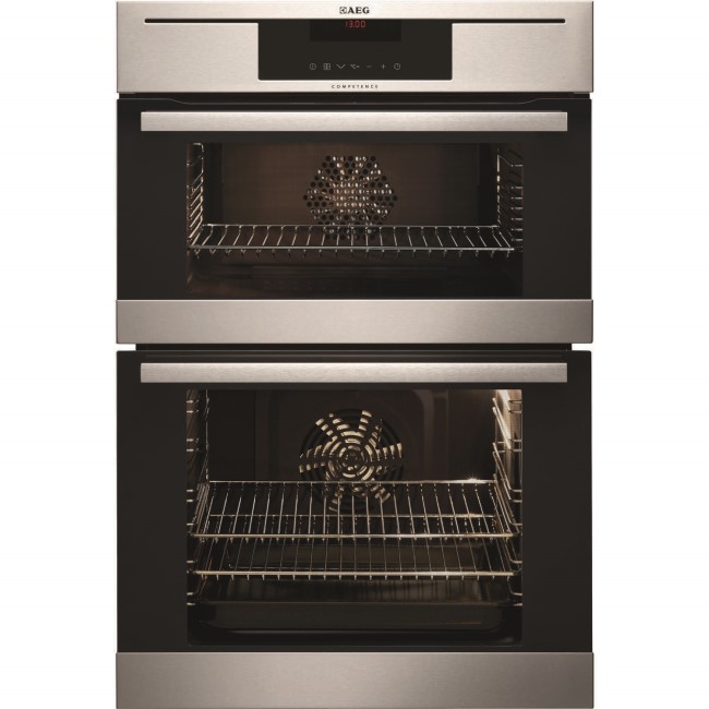 GRADE A2 - AEG DC7013021M Competence Electric Built-in Double Oven Stainless Steel
