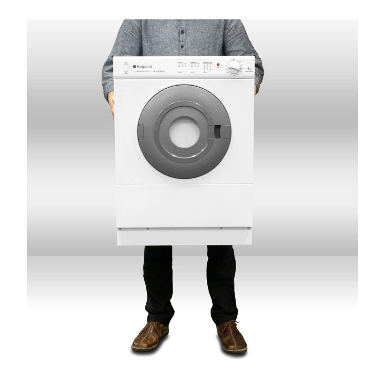 GRADE A1 - As new but box opened - Hotpoint V4D01P 4kg Small Vented Tumble Dryer White