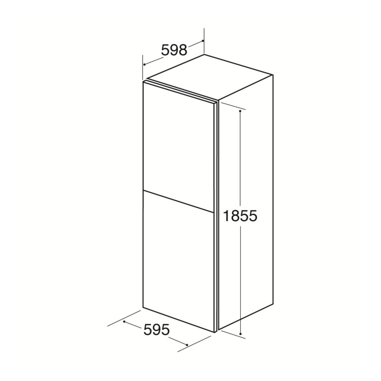 GRADE A2 - CDA FF852SS Freestanding Fridge Freezer Stainless Steel